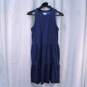 Market & Spruce Navy Tiered Midi Dress